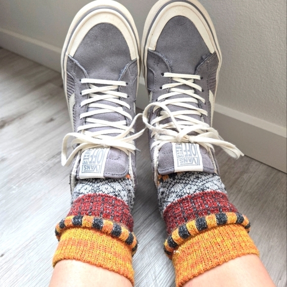 Vans | SK8-HI 138 Decon SF gray corduroy indie skateboard sneakers | WMS 6 - Picture 6 of 13